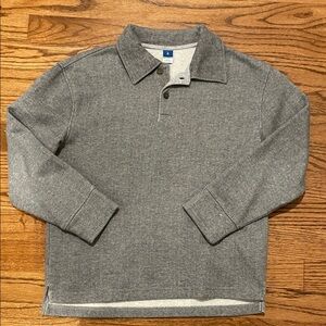 Old Navy Herringbone Patterned Polo in Gray
